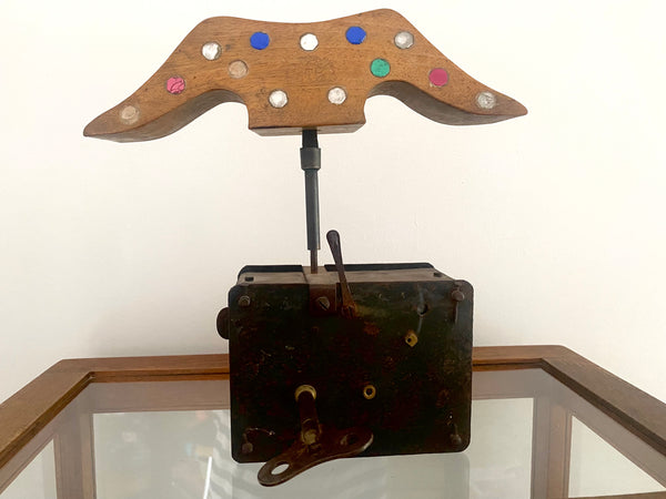 Rare Unusual Antique Scratch Built Folk Art Wind-Up Bird Scarer - Source Vintage