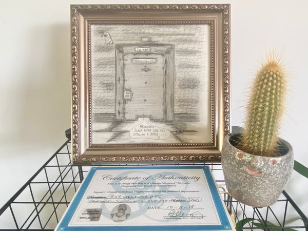 A Rare Original Signed Sketch By Lifer, Charles Bronson, Britain’s Most Notorious Prisoner - Source Vintage
