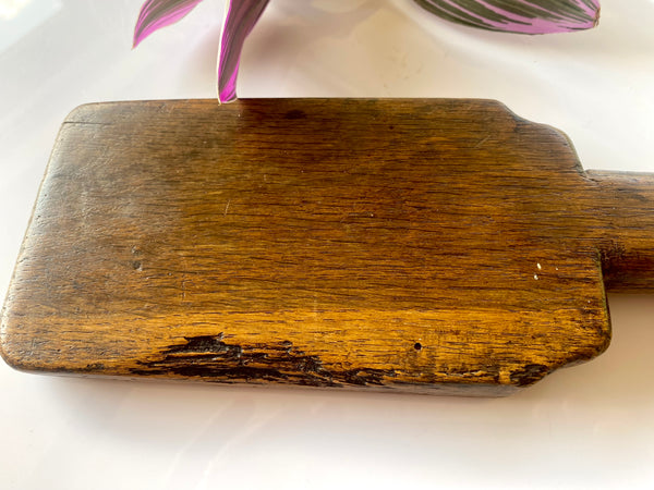 Rare Georgian Treen Washing Paddle With Symbols Of Love Dated 1794 - Source Vintage