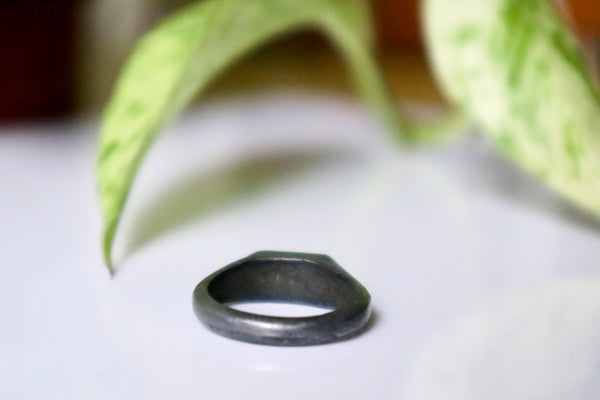Rare Antique WW1 Zeppelin Debris Engraved Ring - Source Vintage