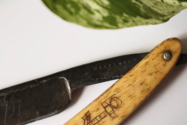 Antique 19th Century Scrimshaw Sailor Art Razor - Source Vintage