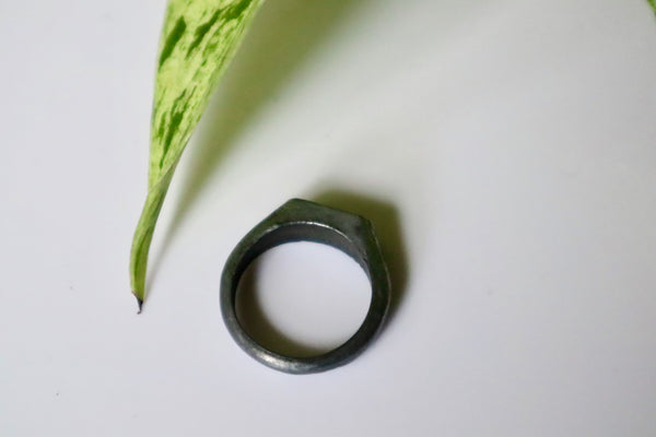 Rare Antique WW1 Zeppelin Debris Engraved Ring - Source Vintage