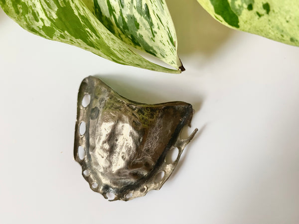 Rare Antique Victorian Sterling Silver Top Denture Mouth Piece Curio - Source Vintage