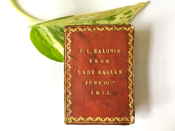 Antique Victorian Embossed Leather Nib Wipe Personal Gift From Lady Raglan 1855 - Source Vintage