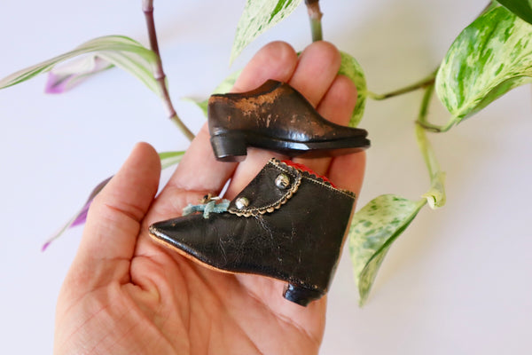 Rare 19th Century Miniature Shoe & Last, Apprentice Cordwainer Piece c.1855 - Source Vintage