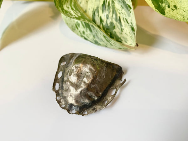 Rare Antique Victorian Sterling Silver Top Denture Mouth Piece Curio - Source Vintage
