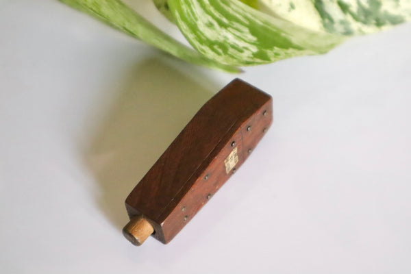 Antique Victorian Miniature Novelty Trick Treen Coffin “Talked To Death” - Source Vintage