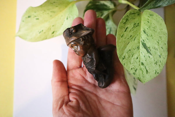 A Very Rare Antique Victorian Tom Thumb Novelty Figural Pipe Bowl - Source Vintage