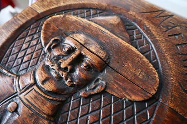 Rare Antique Carved Boer War Mafeking Robert Baden-Powell Stool - Source Vintage