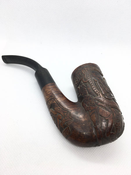 Rare Boer War Carved Briar Pipe Gift From Clr Sgt McDonald To Sgt Maj Shepperd - Source Vintage
