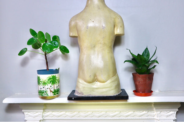 Rare Antique Vintage 1930s Handpainted Plaster Anatomical Bust Teaching Aid A/F - Source Vintage