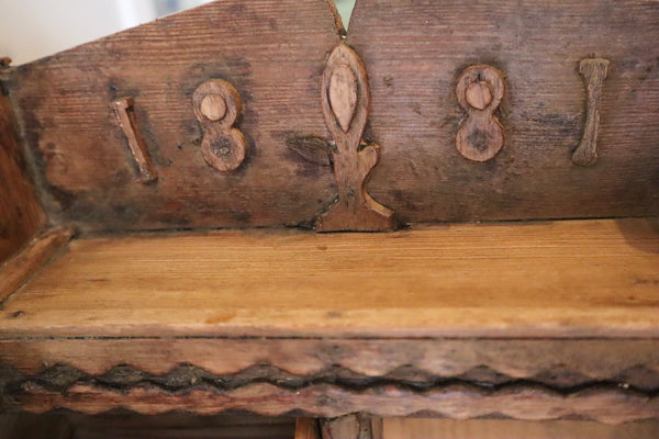 Antique Victorian Miniature Scratch Built Folk Art Sweetheart Drawers 1881 - Source Vintage