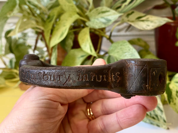 **RESERVED FOR MATT** Rare 17th Century Witch Trial Leg Iron Rector Of Somerford, Malmesbury, Wiltshire - Source Vintage