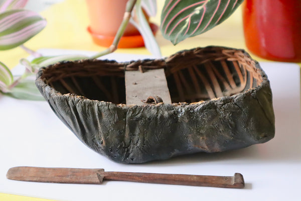 A Rare 19th Century Folk Art Miniature Apprentice Piece Coracle Boat - Source Vintage