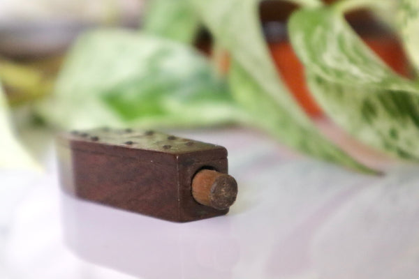 Antique Victorian Miniature Novelty Trick Treen Coffin “Talked To Death” - Source Vintage