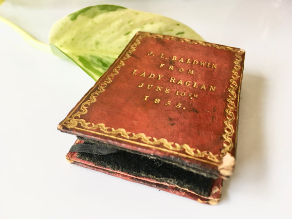 Antique Victorian Embossed Leather Nib Wipe Personal Gift From Lady Raglan 1855 - Source Vintage