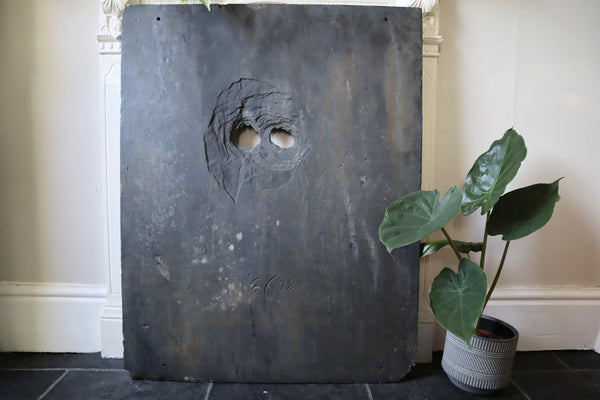 Antique Curiosity Slate Peephole Panel From Woodhall Estate Monastery Yorkshire - Source Vintage