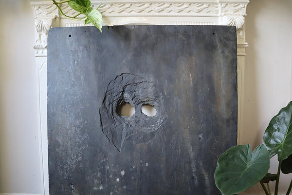 Antique Curiosity Slate Peephole Panel From Woodhall Estate Monastery Yorkshire - Source Vintage