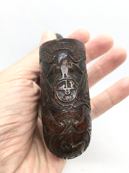 Rare Boer War Carved Briar Pipe Gift From Clr Sgt McDonald To Sgt Maj Shepperd - Source Vintage