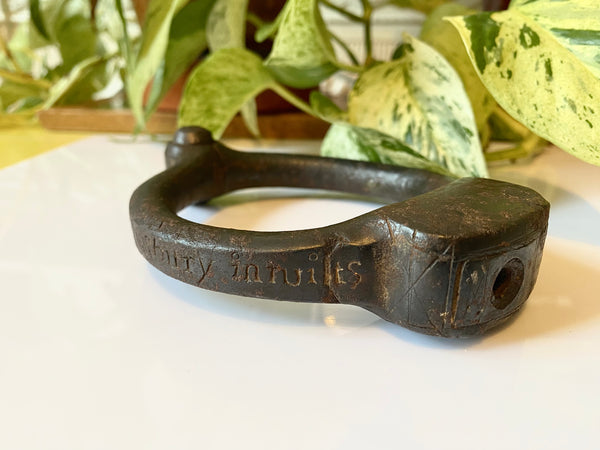 **RESERVED FOR MATT** Rare 17th Century Witch Trial Leg Iron Rector Of Somerford, Malmesbury, Wiltshire - Source Vintage