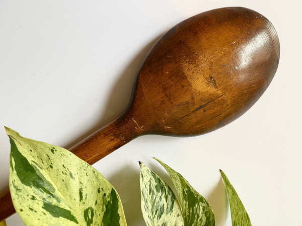 Rare Antique 19th Century Victorian Military Wooden Treen Spoon Award 1884 - Source Vintage