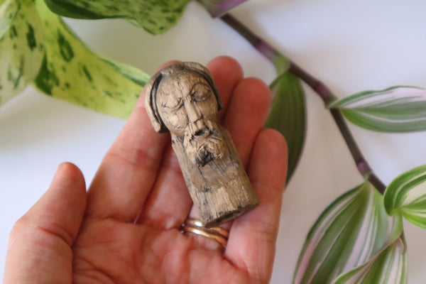 15th Century Antique Carved Limewood Sculpture Of A Saint Pilgrimage Piece - Source Vintage