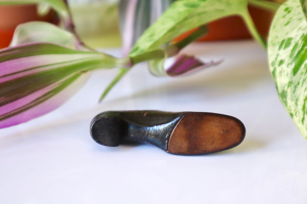 Rare 19th Century Miniature Shoe & Last, Apprentice Cordwainer Piece c.1855 - Source Vintage