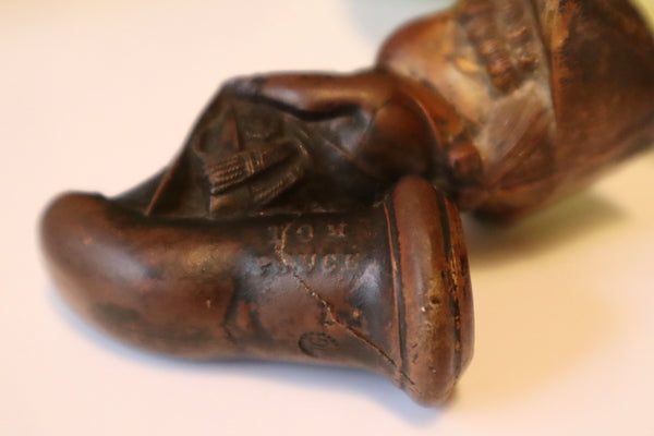 A Very Rare Antique Victorian Tom Thumb Novelty Figural Pipe Bowl - Source Vintage