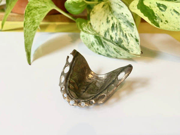 Rare Antique Victorian Sterling Silver Top Denture Mouth Piece Curio - Source Vintage