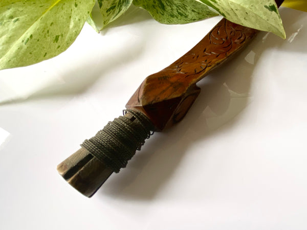 Antique 19th Century Carved Treen Knitting Sheath Sailor Love Token ‘C. Berry’ - Source Vintage