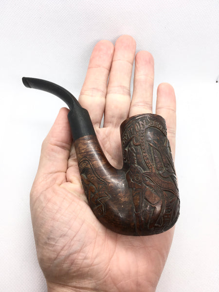 Rare Boer War Carved Briar Pipe Gift From Clr Sgt McDonald To Sgt Maj Shepperd - Source Vintage