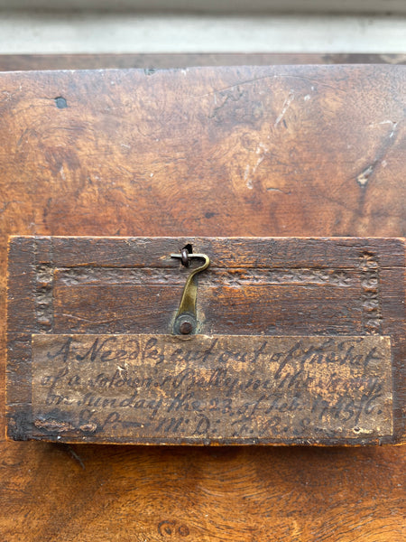 A Rare Antique 18th Century Macabre Needle In A Box Removed From A Soldier’s Belly In 1745 - Source Vintage
