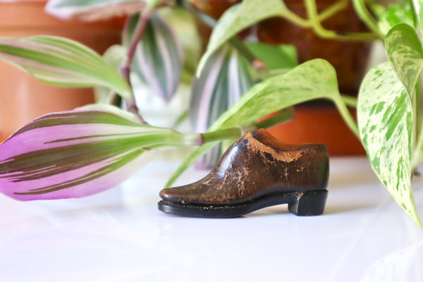 Rare 19th Century Miniature Shoe & Last, Apprentice Cordwainer Piece c.1855 - Source Vintage