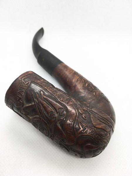 Rare Boer War Carved Briar Pipe Gift From Clr Sgt McDonald To Sgt Maj Shepperd - Source Vintage
