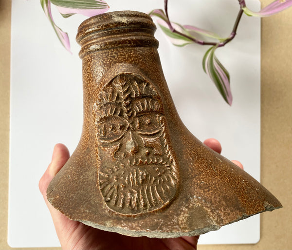 A 16th-17th Century Bellamine Jug Or Witches Bottle Fragment - Source Vintage