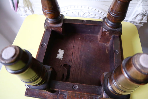 Rare Antique Carved Boer War Mafeking Robert Baden-Powell Stool - Source Vintage