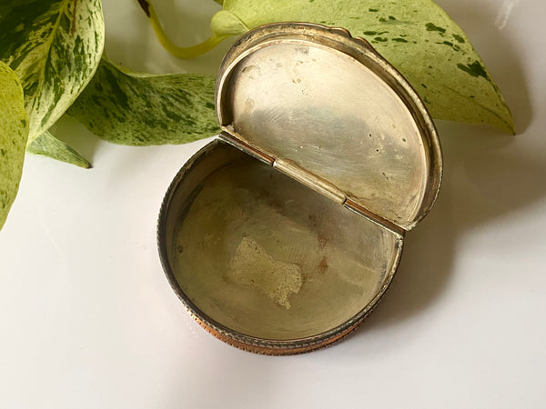 Antique 18th/19th Century Trench Art Snuff Box With George III Coin & Love Poem - Source Vintage