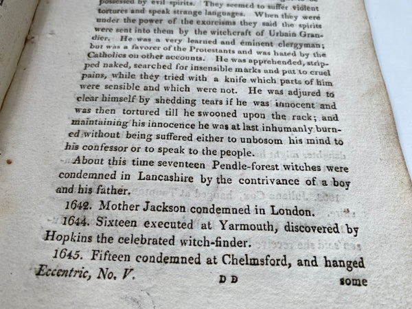 Antique Early 1800’s 18 Page Document Listing The Executions Of Witches & Wizards