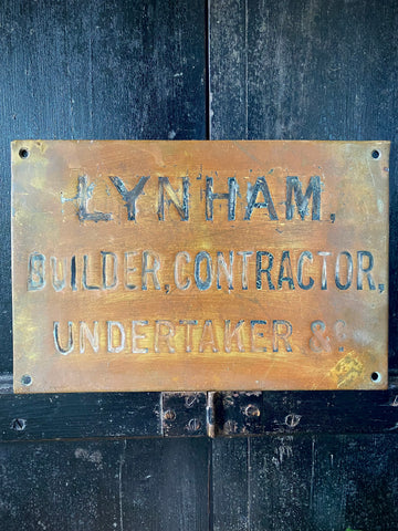 Rare Antique Late 19th Century Undertaker’s Sign
