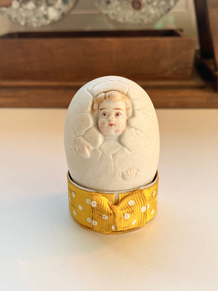 Rare Antique Victorian Ceramic Birthing Egg - Source Vintage