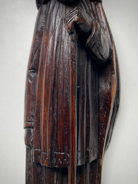 *RESERVED FOR STEVEN* Rare Antique 16th-17th Century Carved Puritan Figure
