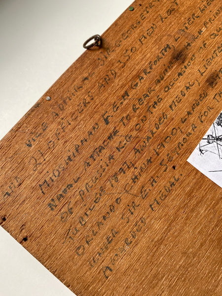 Rare Section Timber From 19th Century Royal Navy Battleship HMS ‘Victoria’, With Period Handwritten Manuscript Label Provenance