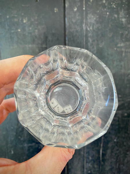 Antique 19th Century Gaming Gambling Glass Engraved With ‘Success To The Renown’ & An Image Of A Schooner Ship