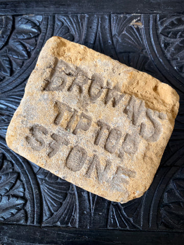 Rare Antique 19th Century Advertising Brick For “Brown’s Tiptop Stone” Possibly A Salesman’s Sample