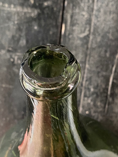 Early Antique 18th century Dutch Onion Wine Bottle c.1720