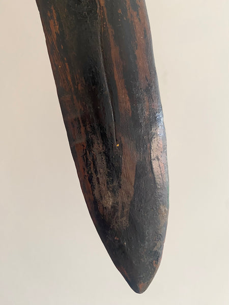 Intriguing Antique 19th Century Boomerang With Period Handwritten Label