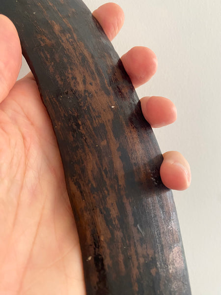 Intriguing Antique 19th Century Boomerang With Period Handwritten Label