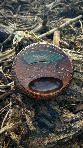 Curious Antique Folk Art Made Out Of Early Winchester Cathedral Oak & Metal From The Old Clock In Winchester Barracks - Source Vintage