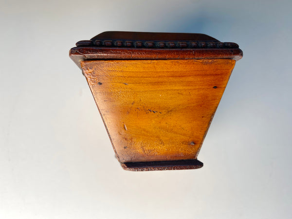 Antique 19th Century Miniature Treen Tea Caddy In The Form Of A Celleret - Source Vintage