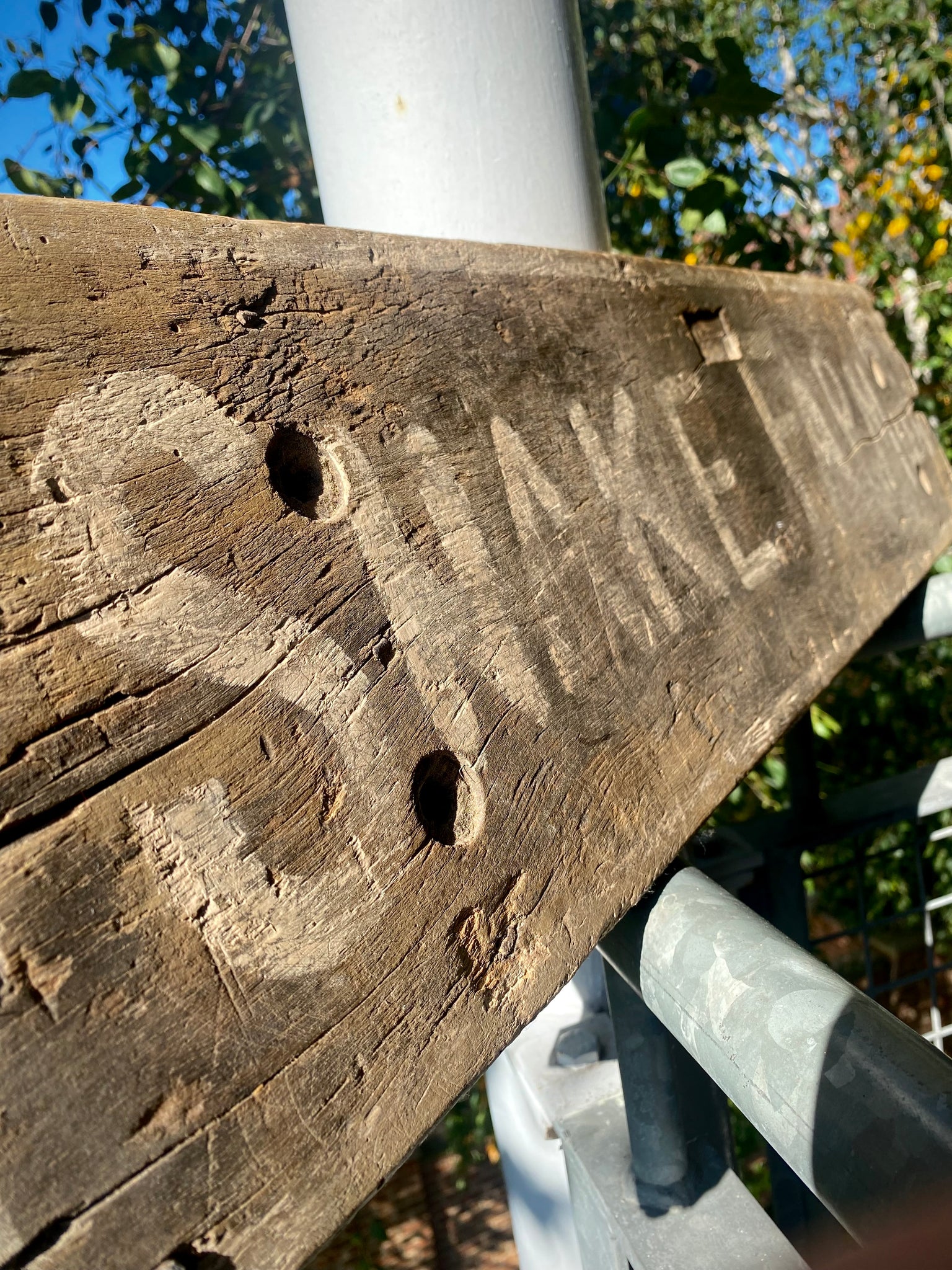 Primitive American Folk Art Shed Made ‘Snake Farm’ Sign